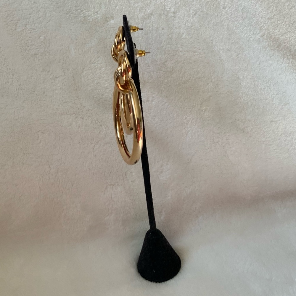 Express Interlocking Circle Hoop Earrings - image 5